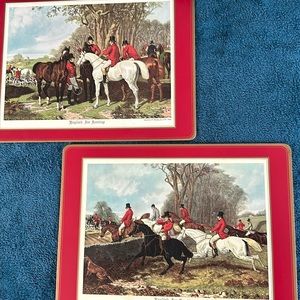2 Vintage Pimpernel English Fox Hunting Placemats 
11.75" x 15.75"